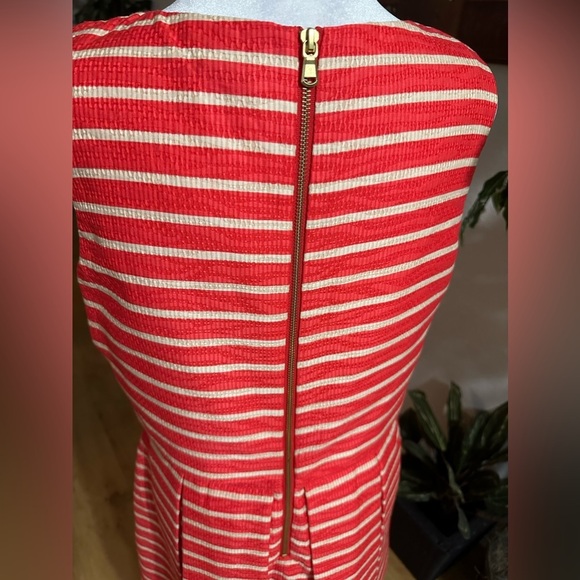 Taylor beautiful overlay stripe one piece pleated midi dress size 10 - Picture 7 of 14